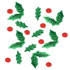 Holly Shaped Christmas Table Confetti S0030 - Pretty Day