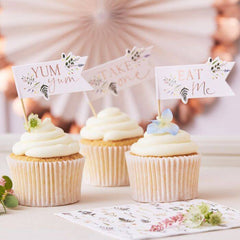 Tea Party Cupcake Toppers-Eat Me S4046 - Pretty Day