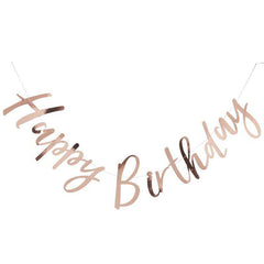 Rose Gold Happy Birthday Garland S7095 - Pretty Day