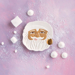 Papa Noel 7" Cookie Plate, Brown S2199 S2198 - Pretty Day