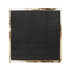 Black and Gold Paper Party Napkins - Small S1161 - Pretty Day