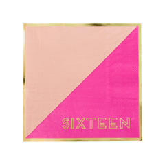 Sweet "Sixteen" Large Napkins - 16 Pack S2029 - Pretty Day