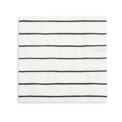 Frenchie Black Striped Napkins 16 Pk S4189 - Pretty Day