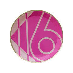 7" Sweet 16 Dessert Plates - 8 Pack S5075 - Pretty Day
