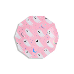 Halloween Pink Ghost Small Plates - 8 Pk. S1151 - Pretty Day