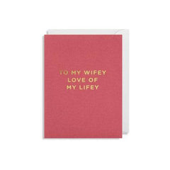 To My Wifey Mini Greeting Card - Lagom Design - Pretty Day