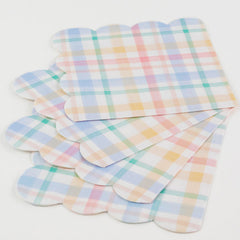 Pastel Plaid Paper Napkins- Small - Pretty Day