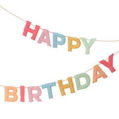 Felt Happy Birthday Garland S9342 - Pretty Day