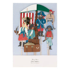 Pirates & Palm Tree Cake Toppers Kit 7 pk S9308 - Pretty Day