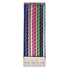 Metallic Spiral Glitter Candles S3083 - Pretty Day