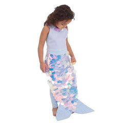 kids mermaid Halloween costume with shimmering scales 