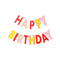 Pink Birthday "Happy Birthday" Banner S8054 - Pretty Day