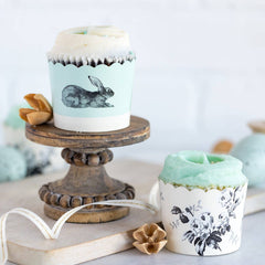 Gingham Floral Rabbit Baking Cups (50 pcs) S9061 - Pretty Day