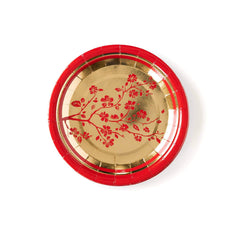 7" Lunar New Year Floral Plates - 12 Pack S5127 - Pretty Day