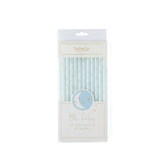 Baby Blue Reuseable Straws 10pk S4148 - Pretty Day