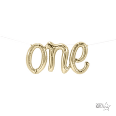 One Script Balloon Gold S4031 - Pretty Day
