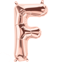 Small 16"  Rose Gold Letter F Balloon S4024 - Pretty Day