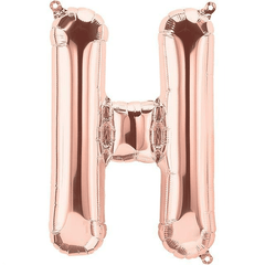 Small 16"  Rose Gold Letter H Balloon S4024 - Pretty Day