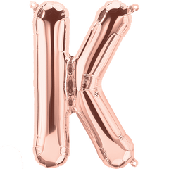 Small 16"  Rose Gold Letter K Balloon S4024 - Pretty Day