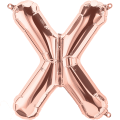 Small 16"  Rose Gold Letter X Balloon S4026 - Pretty Day