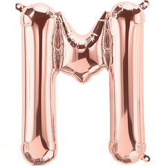 Small 16"  Rose Gold M Letter Balloon S4025 - Pretty Day