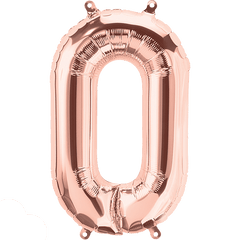 Small 16"  Rose Gold Number 0 Balloon S4026 - Pretty Day