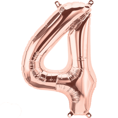 Small 16"  Rose Gold Number 4 Balloon S4026 - Pretty Day
