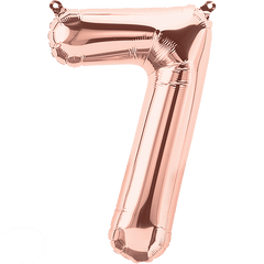 Small 16"  Rose Gold Number 7 Balloon S4026 - Pretty Day