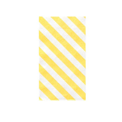 Happy Yellow Striped Dinner Napkins - Large S7067 - Pretty Day