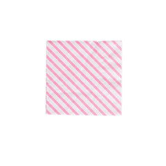 Neon Rose Striped Cocktail Napkins - Small S7072 - Pretty Day