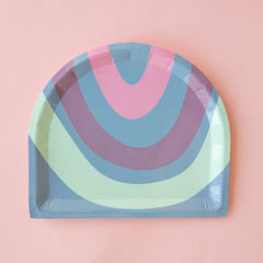 Boho Rainbow Bloom Large Dinner Plate Set 8pk S4217 - Pretty Day