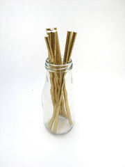 Metallic Gold Foil Paper Party Straws S3140 - Pretty Day