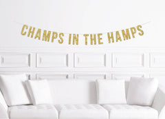 Champs in the Hamps Gold Glitter Banner - Pretty Day