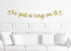 He Put a Ring On It Bachelorette Party  Banner - Pretty Day