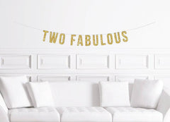 Two Fabulous Cursive 2nd Birthday Banner - Pretty Day