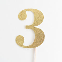 3 Cake Topper 4" - Pretty Day