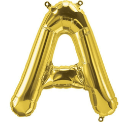 Small 16" Air Fill Only Gold A Balloon S4010 - Pretty Day