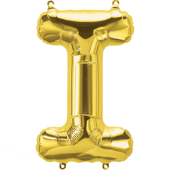 Small 16"  Gold I Letter Balloon S4012 - Pretty Day