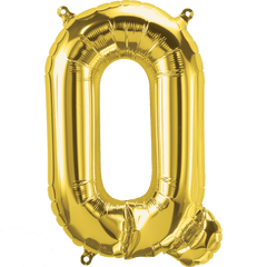 Small 16"  Gold Q Letter Balloon S4014 - Pretty Day