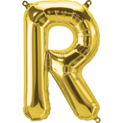 Small 16"  Gold R Letter Balloon S4014 - Pretty Day