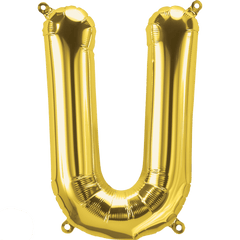Small 16"  Gold U Letter Balloon S4015 - Pretty Day