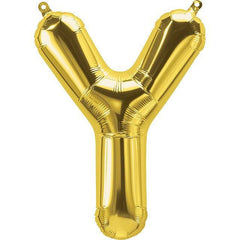 Small 16"  Gold Y Letter Balloon S4016 - Pretty Day