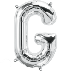 Small 16"  Silver Letter G Balloon S4018 - Pretty Day