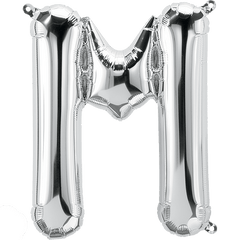 Small 16"  Silver Letter M Balloon S4020 - Pretty Day