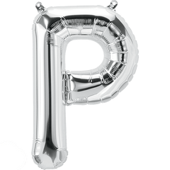 Small 16"  Silver Letter P Balloon S4020 - Pretty Day