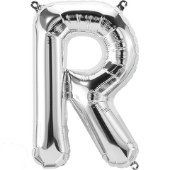 Small 16"  Silver Letter R Balloon S4020 - Pretty Day