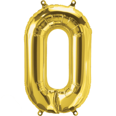 Small 16" Air Fill Only Gold 0 Balloon S4004 S4038 - Pretty Day