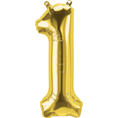 Small 16" Air Fill Only Gold 1 Balloon S4004 S4038 - Pretty Day