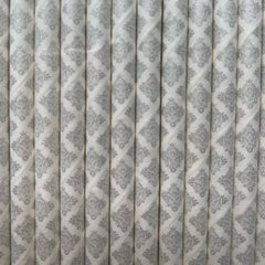 Grey Paisley Eco Friendly Paper Straws S2139 - Pretty Day
