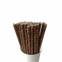 Leopard Animal Print Eco Friendly Paper Straws S5101 - Pretty Day